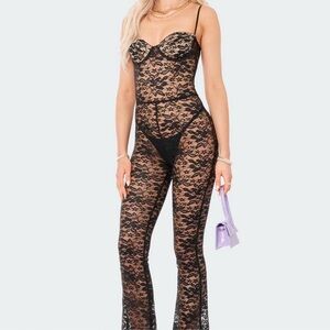 Edikted lace jumpsuit NWOT! Cross listed on Mercari! Follow me @knoxchickypox !